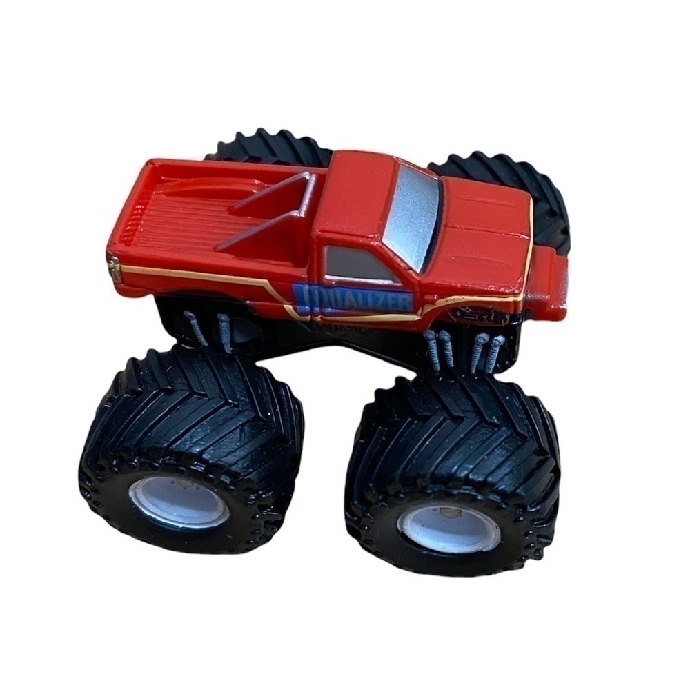 Vintage Micro Machines Tuff Trax Pick Up Monster Truck Equalizer Red Rubber Tire